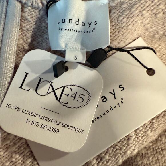 NWT Sundays by Wearsundays Elaine Pants Women's Size S Lilac Boucle Yarn Cozy - Picture 8 of 11